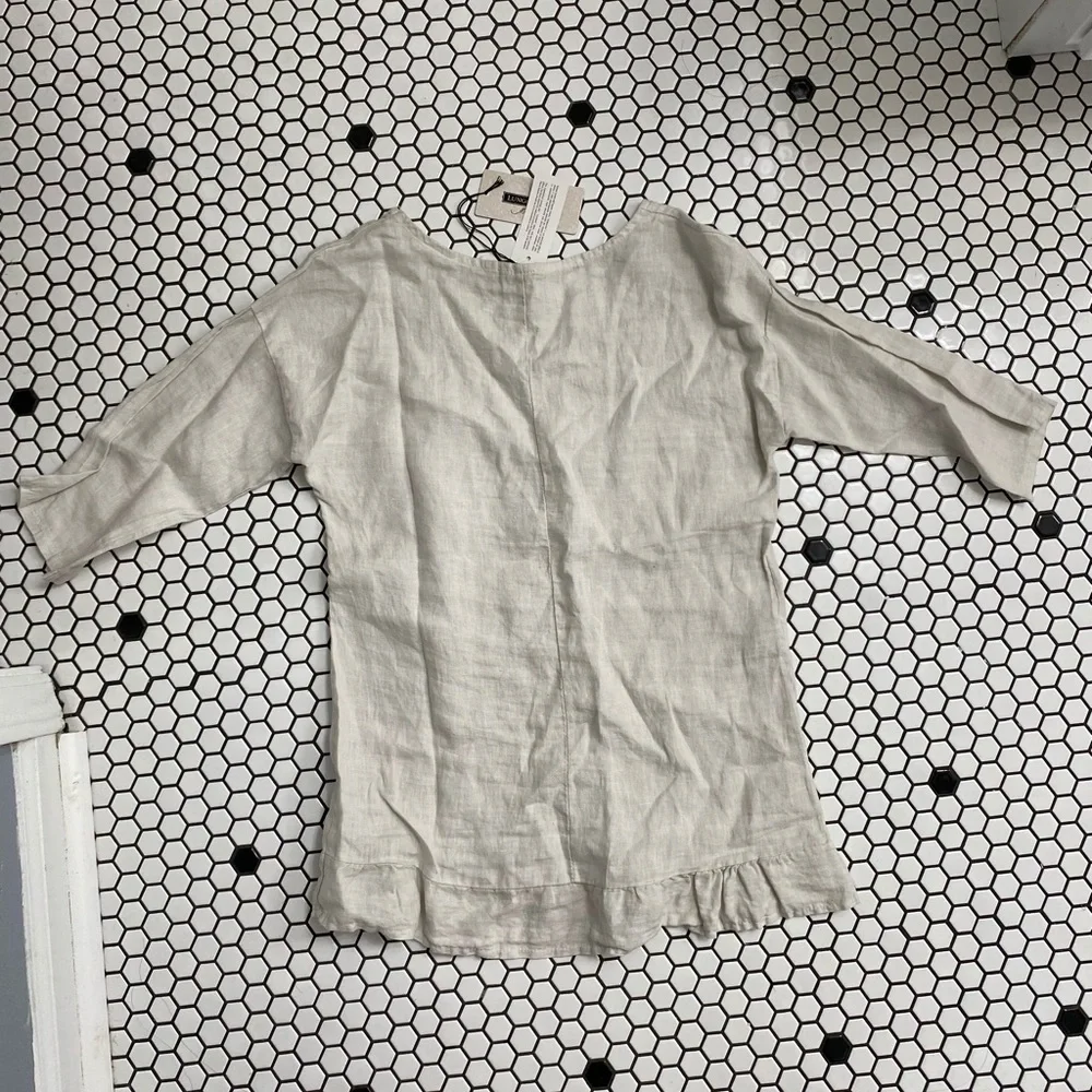 NWT PuroLino linen top size small - Picture 2 of 4